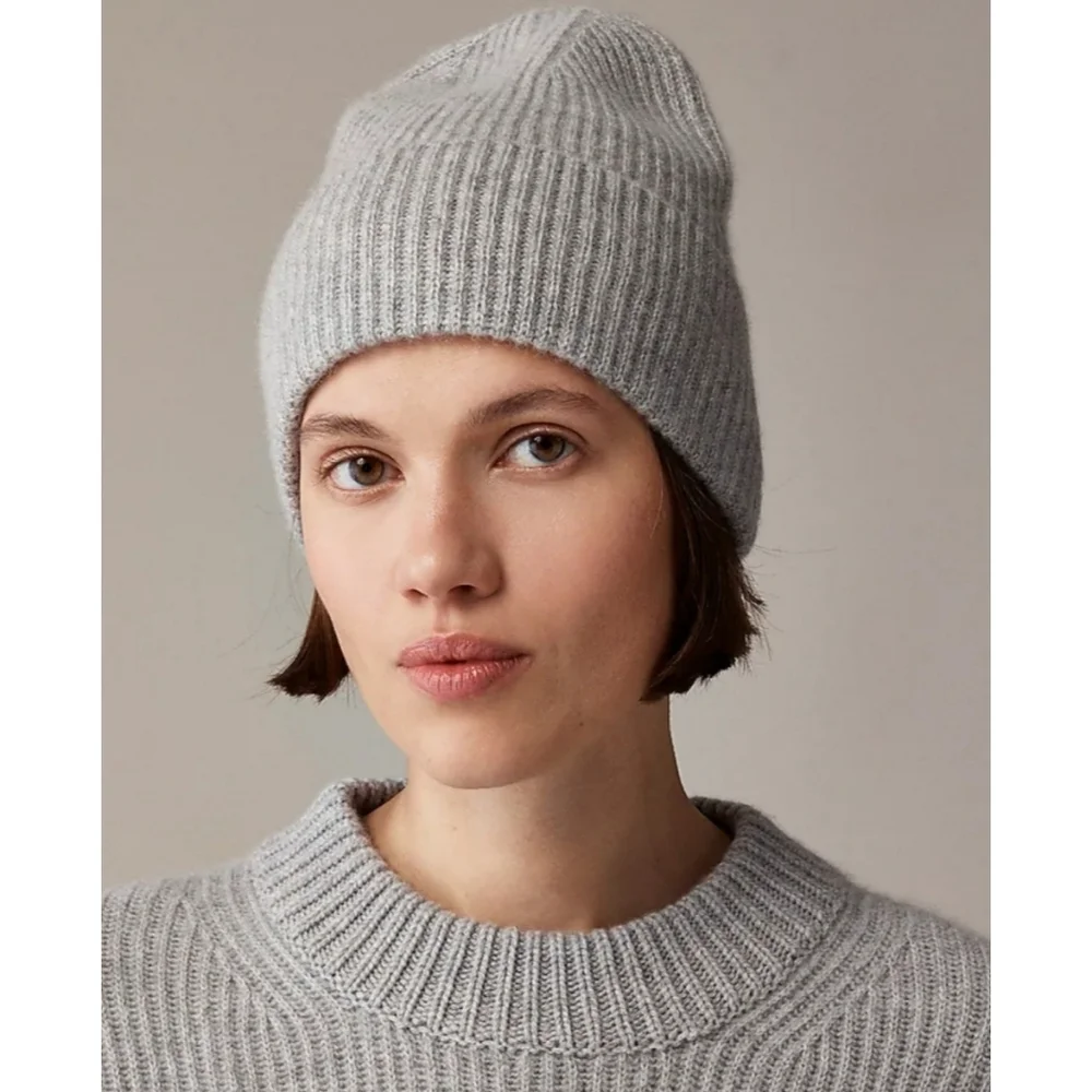 J.Crew Ribbed cashmere beanie